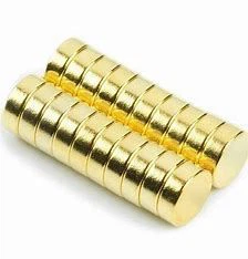 N50 NdFeB Dia10x3.5 coated Gold